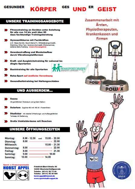 Sport- und Trainingsstudio Horst Appel Logo